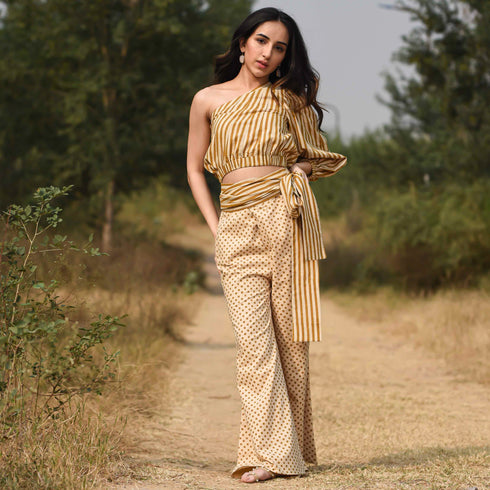 Golden Orange Cotton Co-ord set
