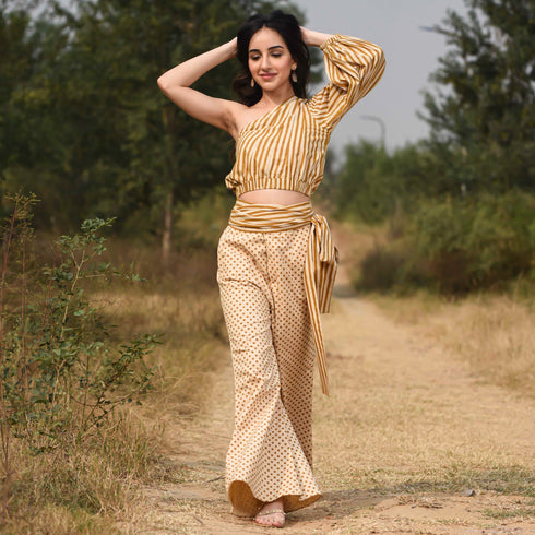 Golden Orange Cotton Co-ord set