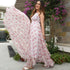 Pink Floral Chiffon Dress