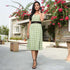 Golden Green Cotton Dress