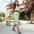 Golden Green Cotton Dress