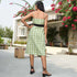 Golden Green Cotton Dress