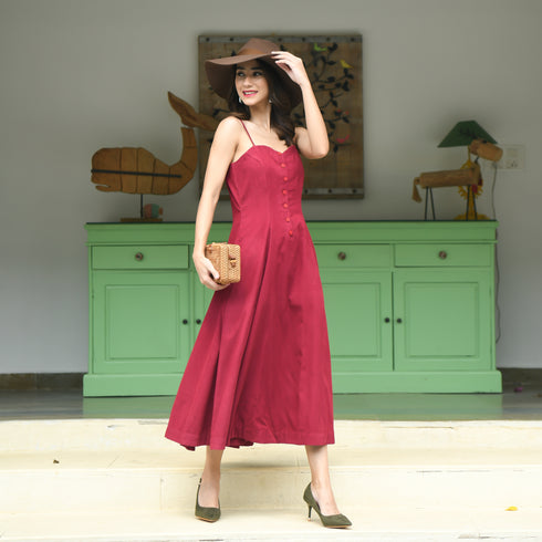 Scarlet Corduroy Dress
