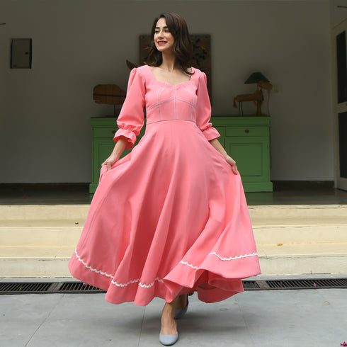 Salmon Moss Dress