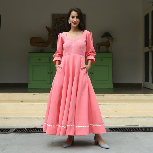 Salmon Moss Dress