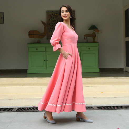 Salmon Moss Dress