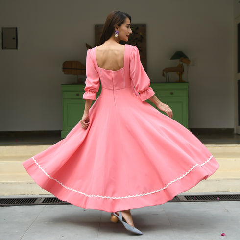 Salmon Moss Dress