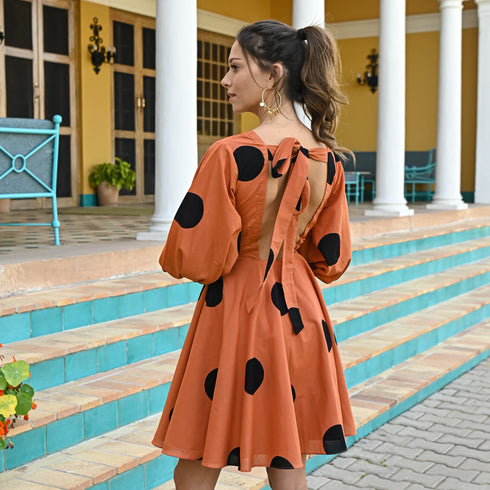 Leah Cotton Polka Dress