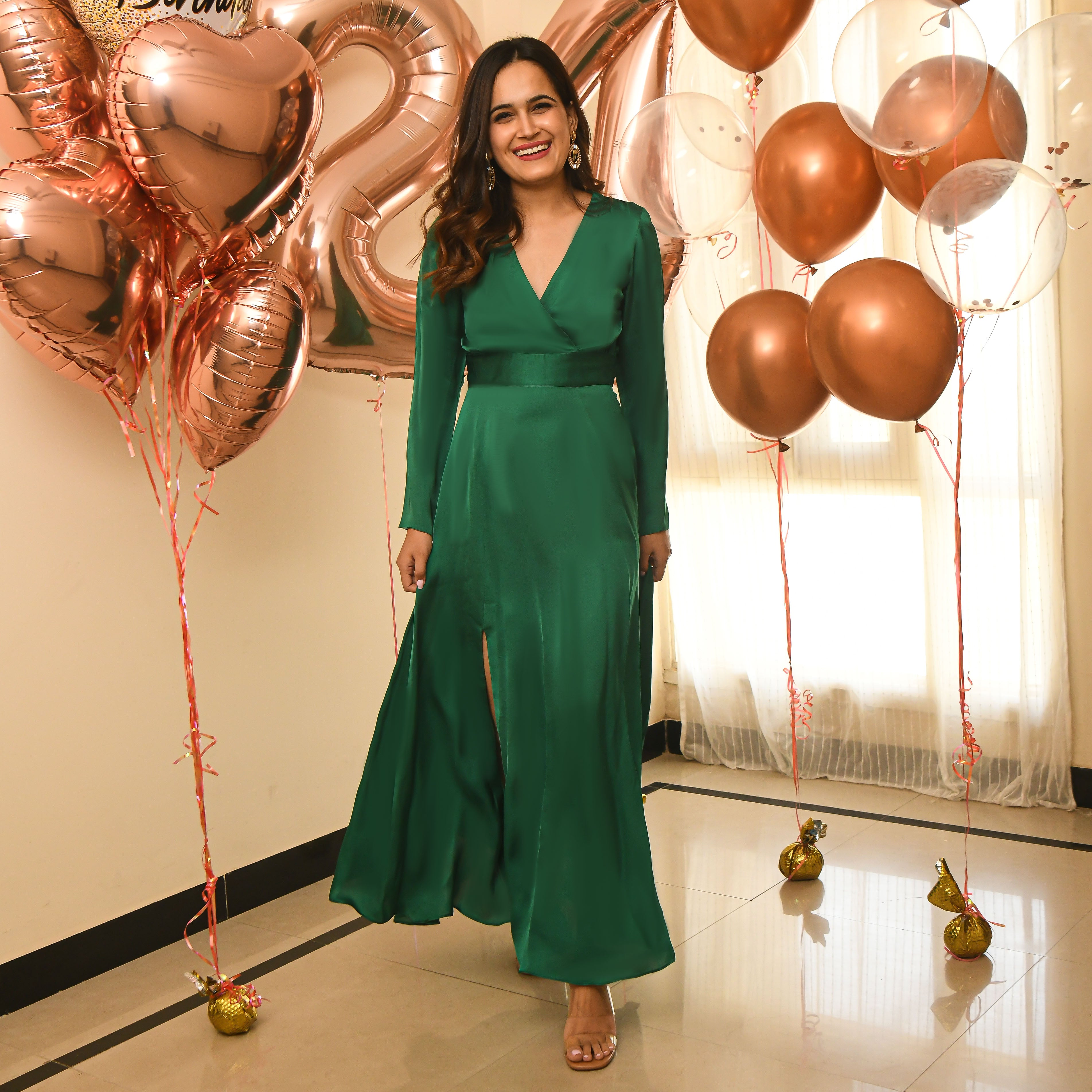 Holly Green Long Dress