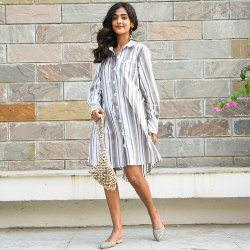 Tuffet Cotton Shirt Dress