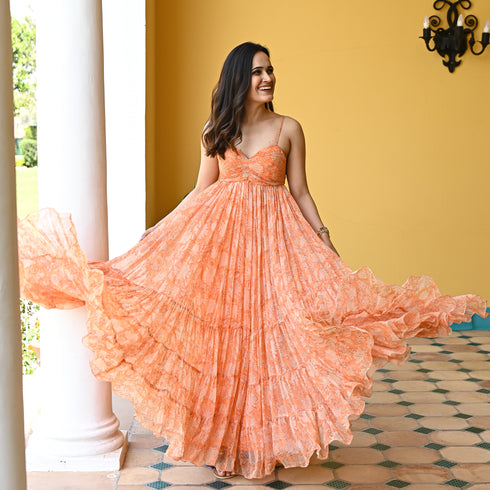 Aden Chiffon Long Dress