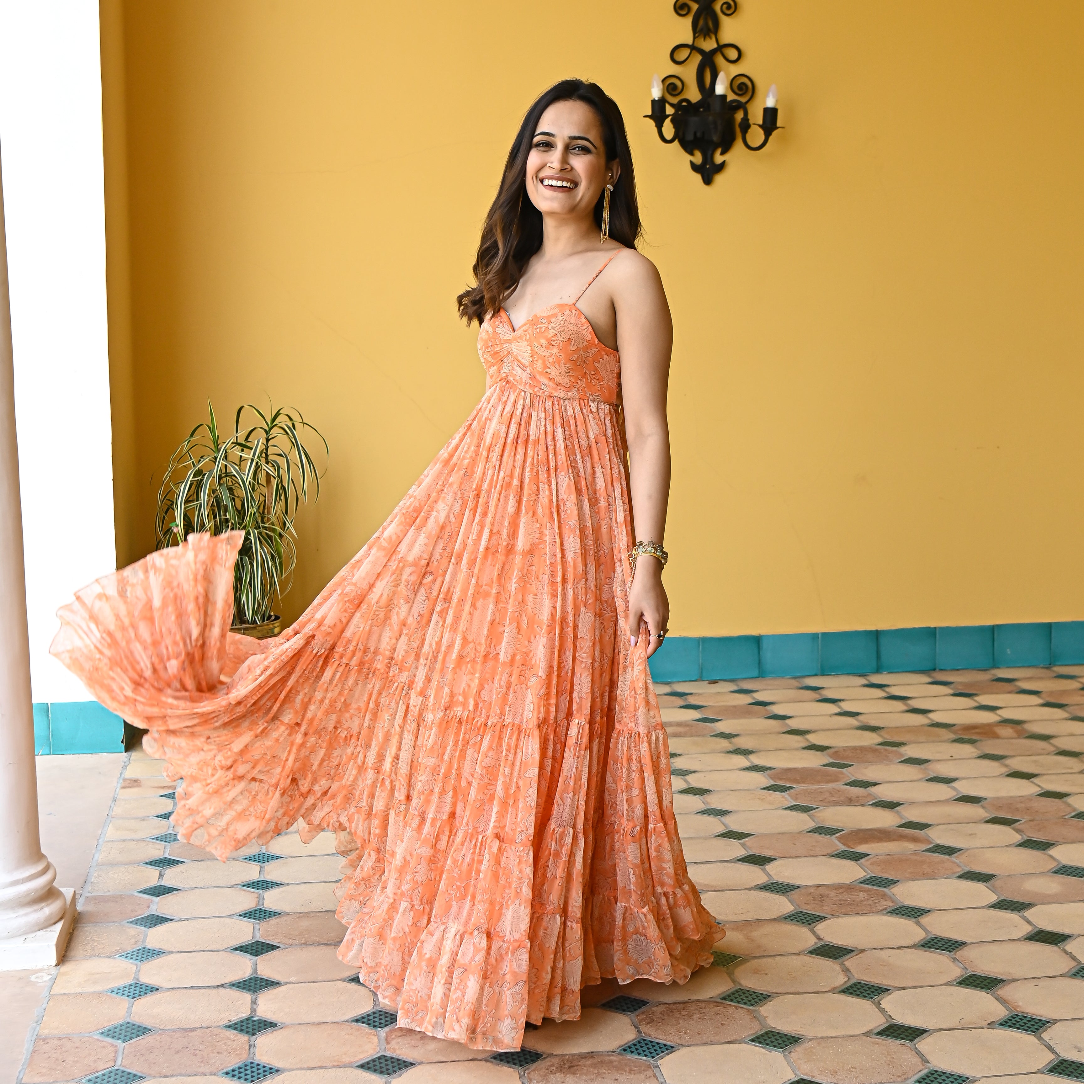 Aden Chiffon Long Dress