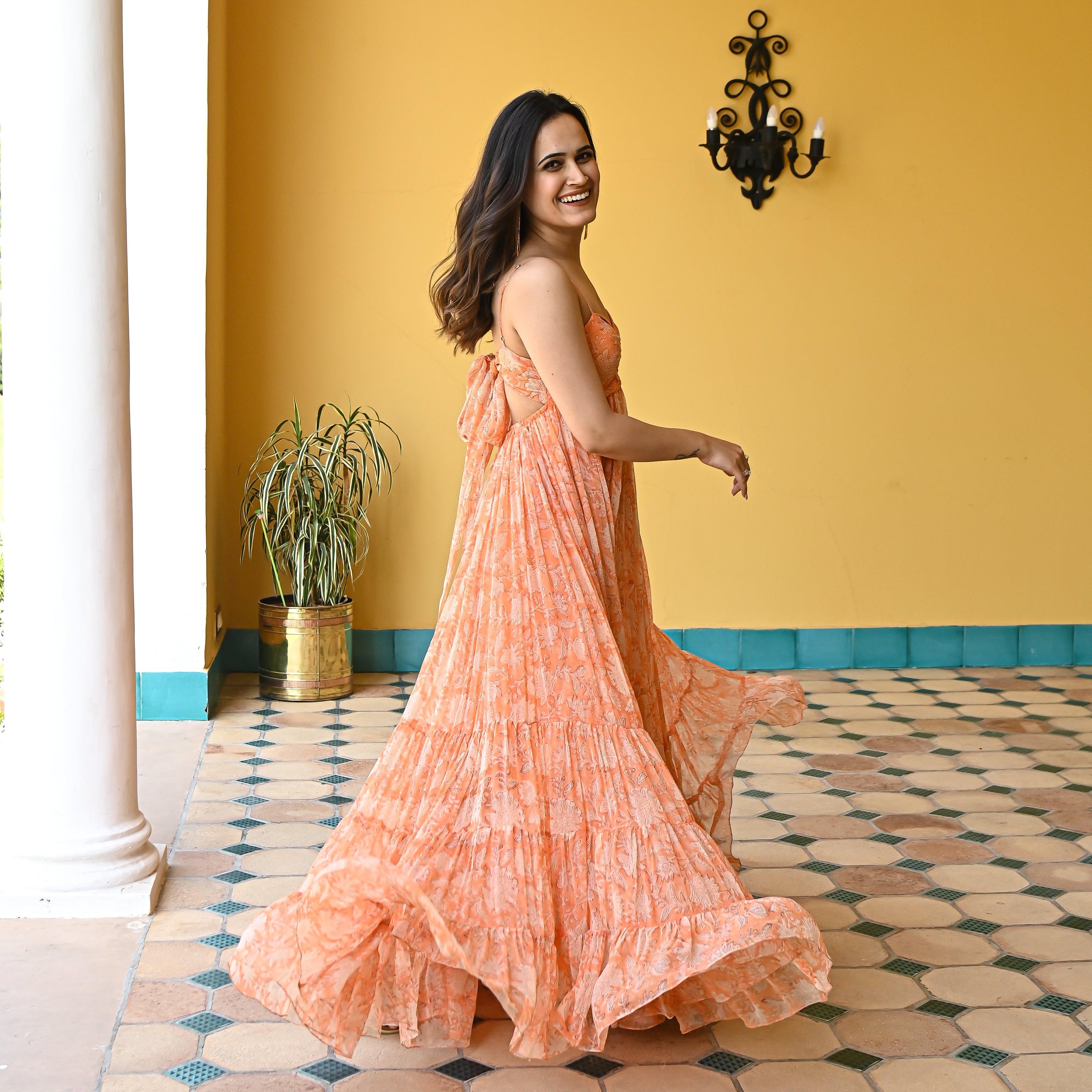 Aden Chiffon Long Dress