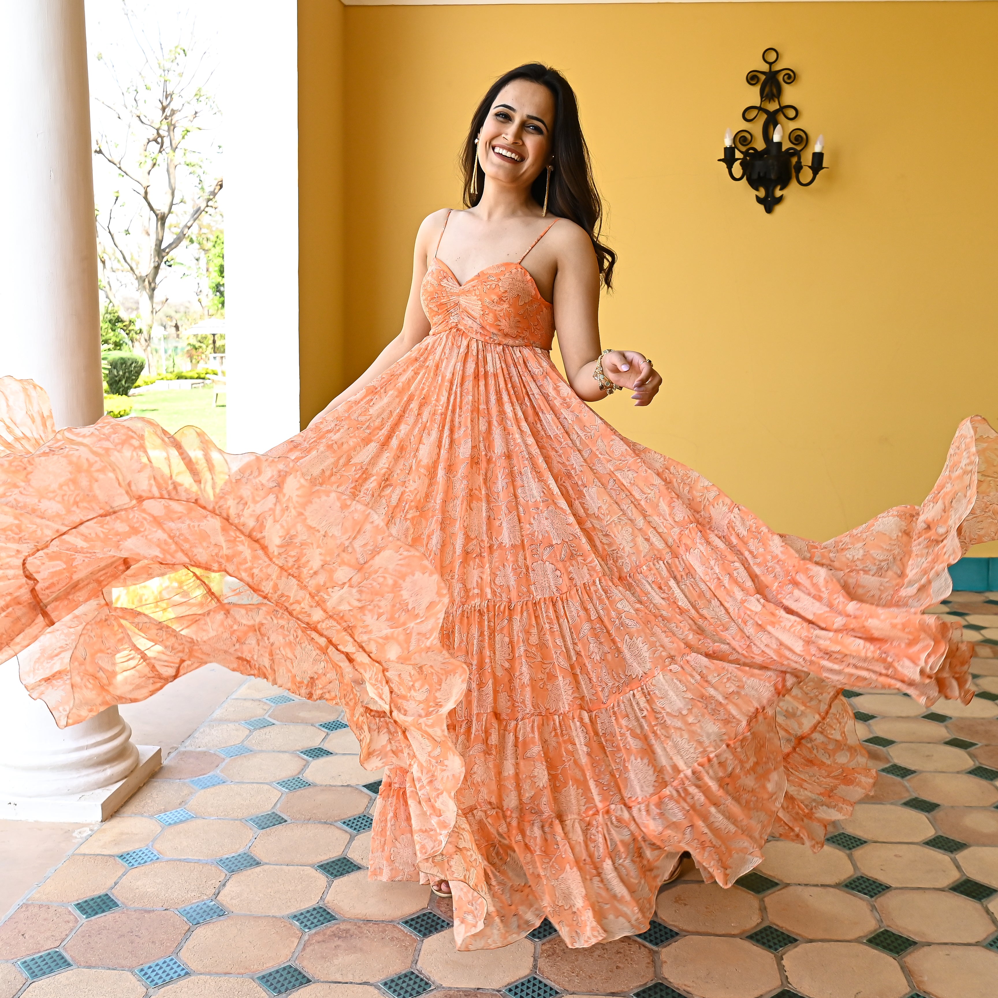 Aden Chiffon Long Dress