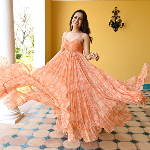 Aden Chiffon Long Dress