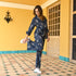 Navy Beryl Mulmul Co-ord Set