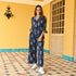 Navy Beryl Mulmul Co-ord Set