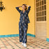Navy Beryl Mulmul Co-ord Set