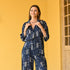 Navy Beryl Mulmul Co-ord Set
