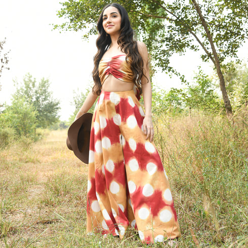 Fiery Red Cotton Co-ord set