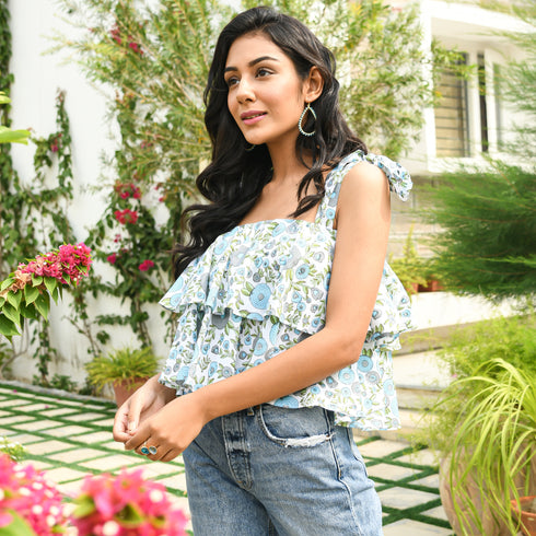 Florence Cotton Tie-up Top