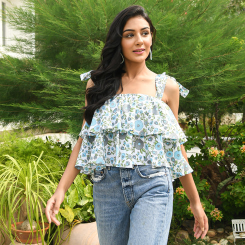 Florence Cotton Tie-up Top