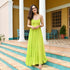 Slime Green Backless Dress