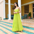 Slime Green Backless Dress