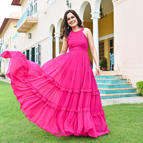 Barbie Pink Long Dress