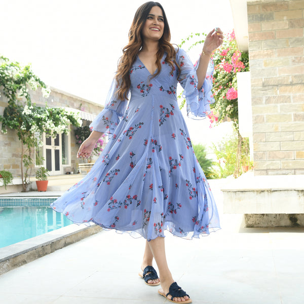 Georgette Floral Dress