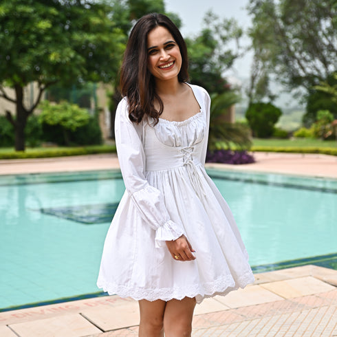 Ivory Corset Short Dress