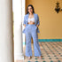 Chevron Cotton Blazer Set