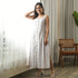 White Cotton Printed Dress