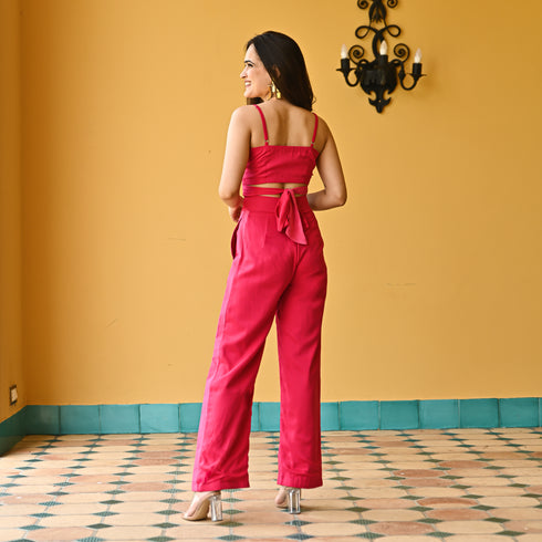 Virtual Pink Wraparound Co-ord Set