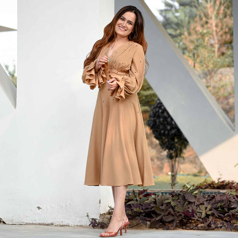 Beige Moss Dress