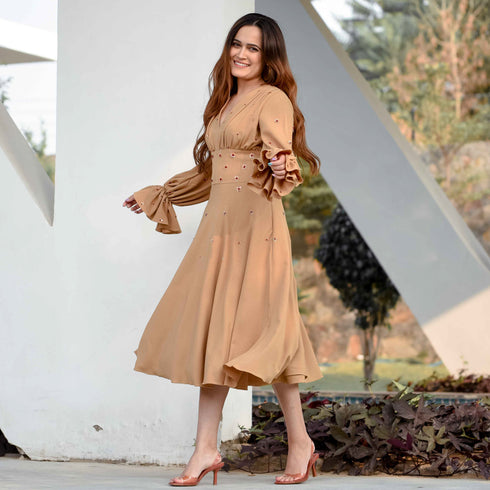 Beige Moss Dress