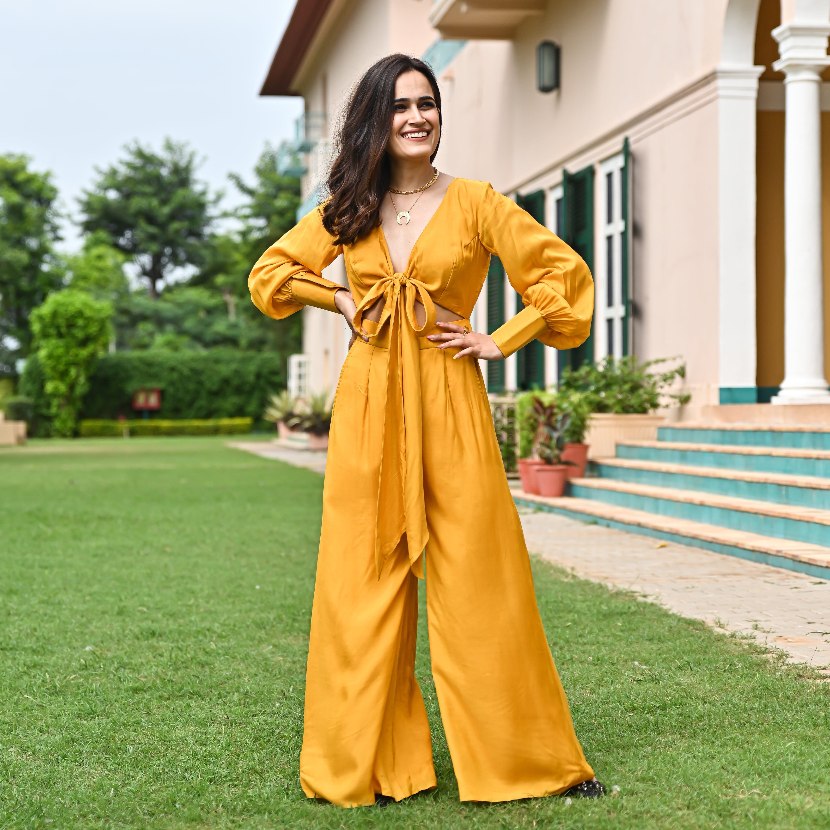 Medallion Wraparound Jumpsuit