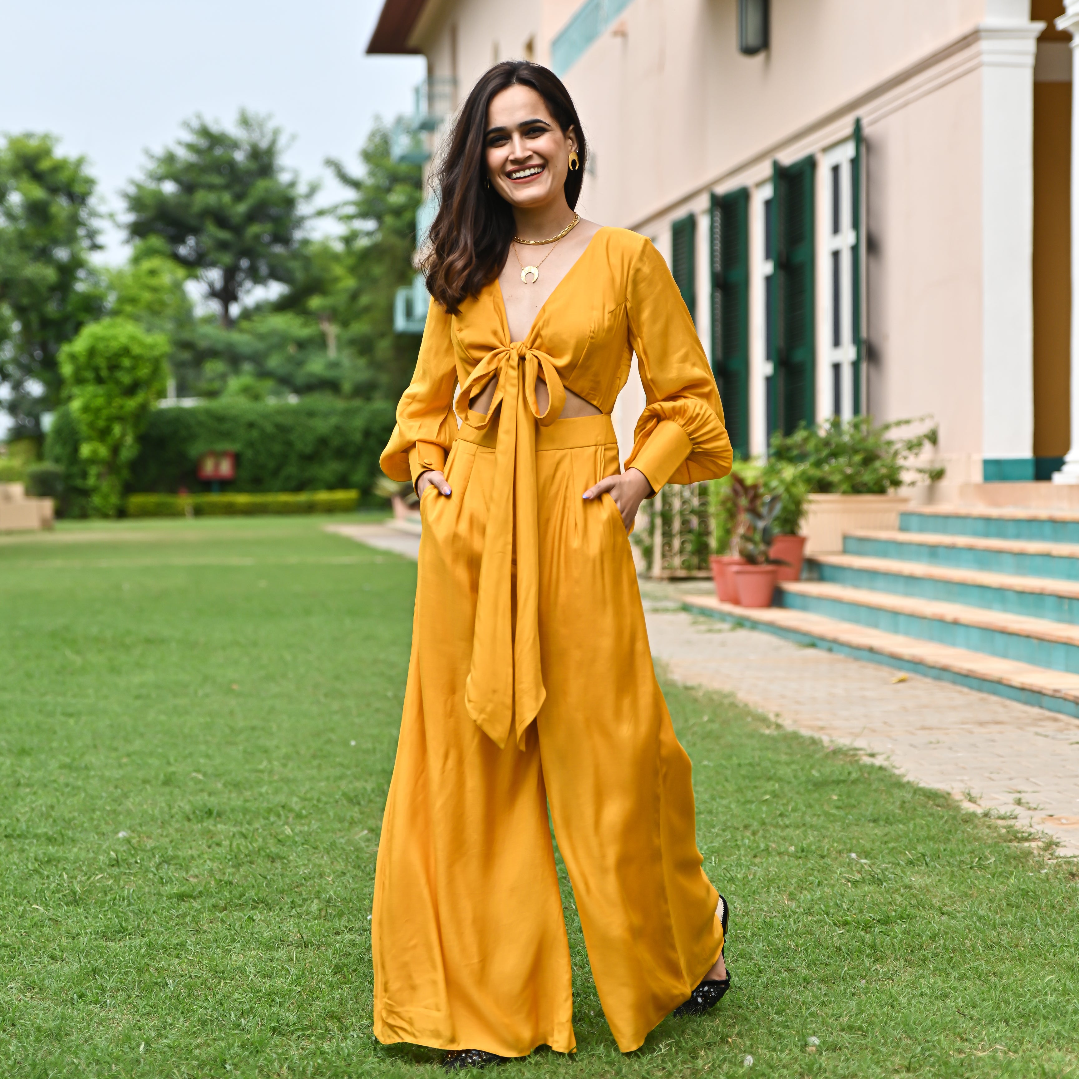 Medallion Wraparound Jumpsuit