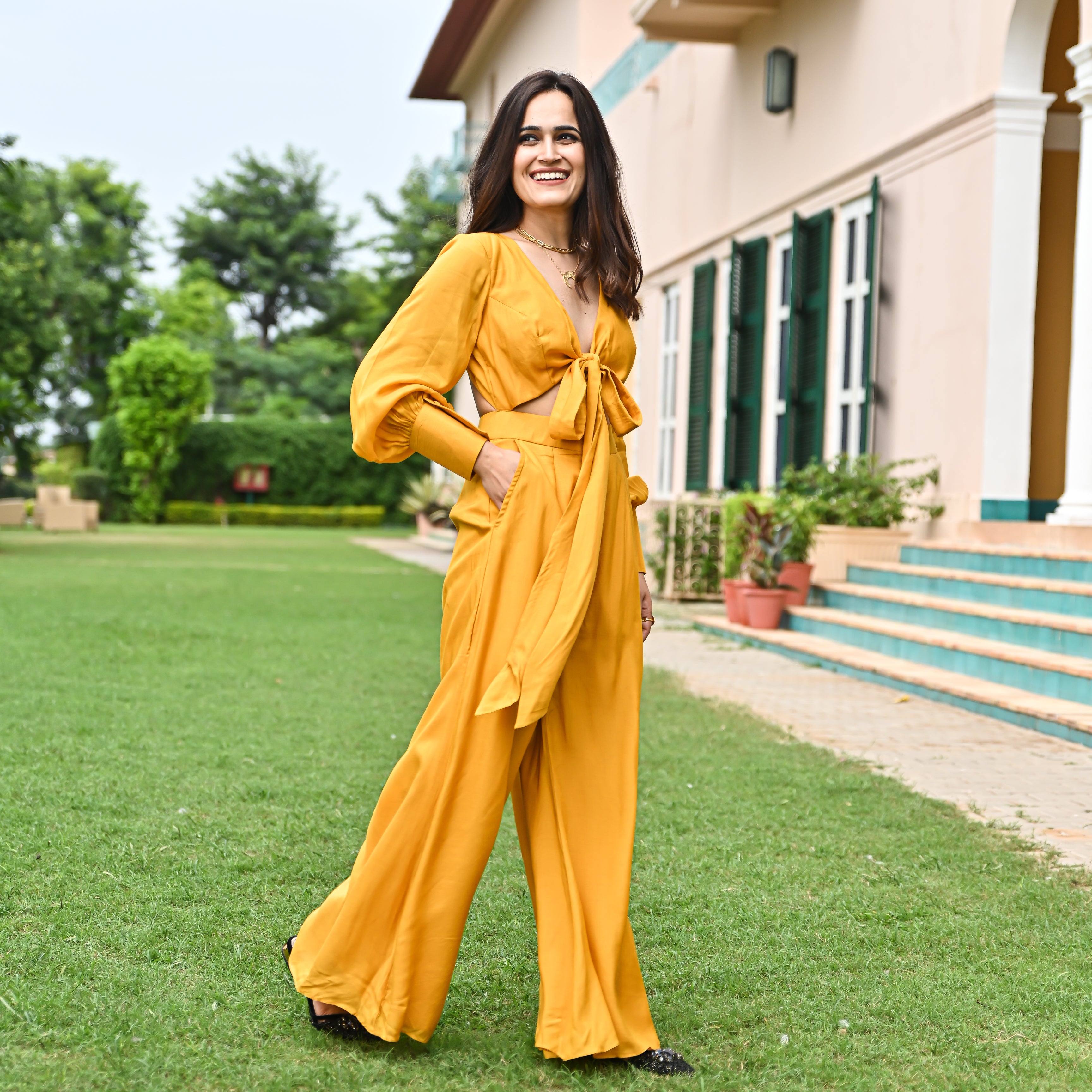 Medallion Wraparound Jumpsuit