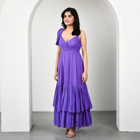 Iris Purple Long Dress