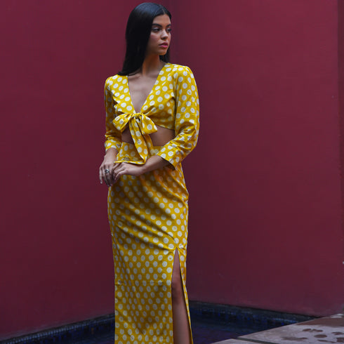 Lemon Tonic Polka Dot Set