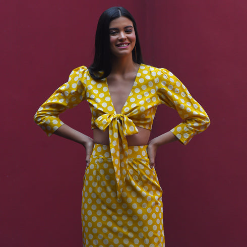 Lemon Tonic Polka Dot Set