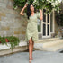 Celery Satin Dress