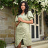 Celery Satin Dress