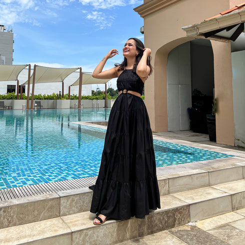 Vulcan Black Long Dress