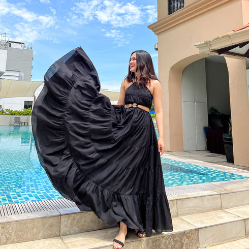Vulcan Black Long Dress