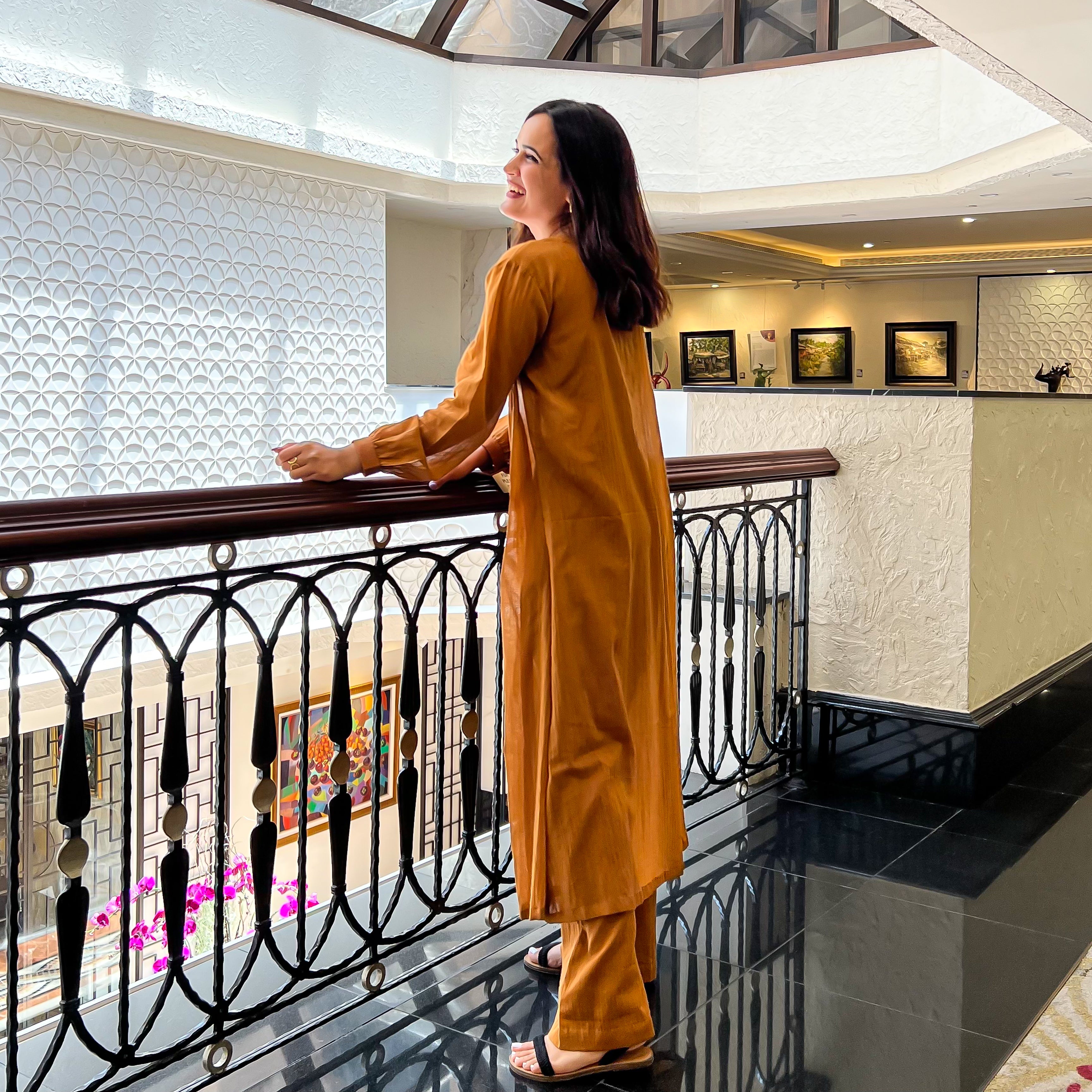 Gingerbread Mulmul Co-ord Set