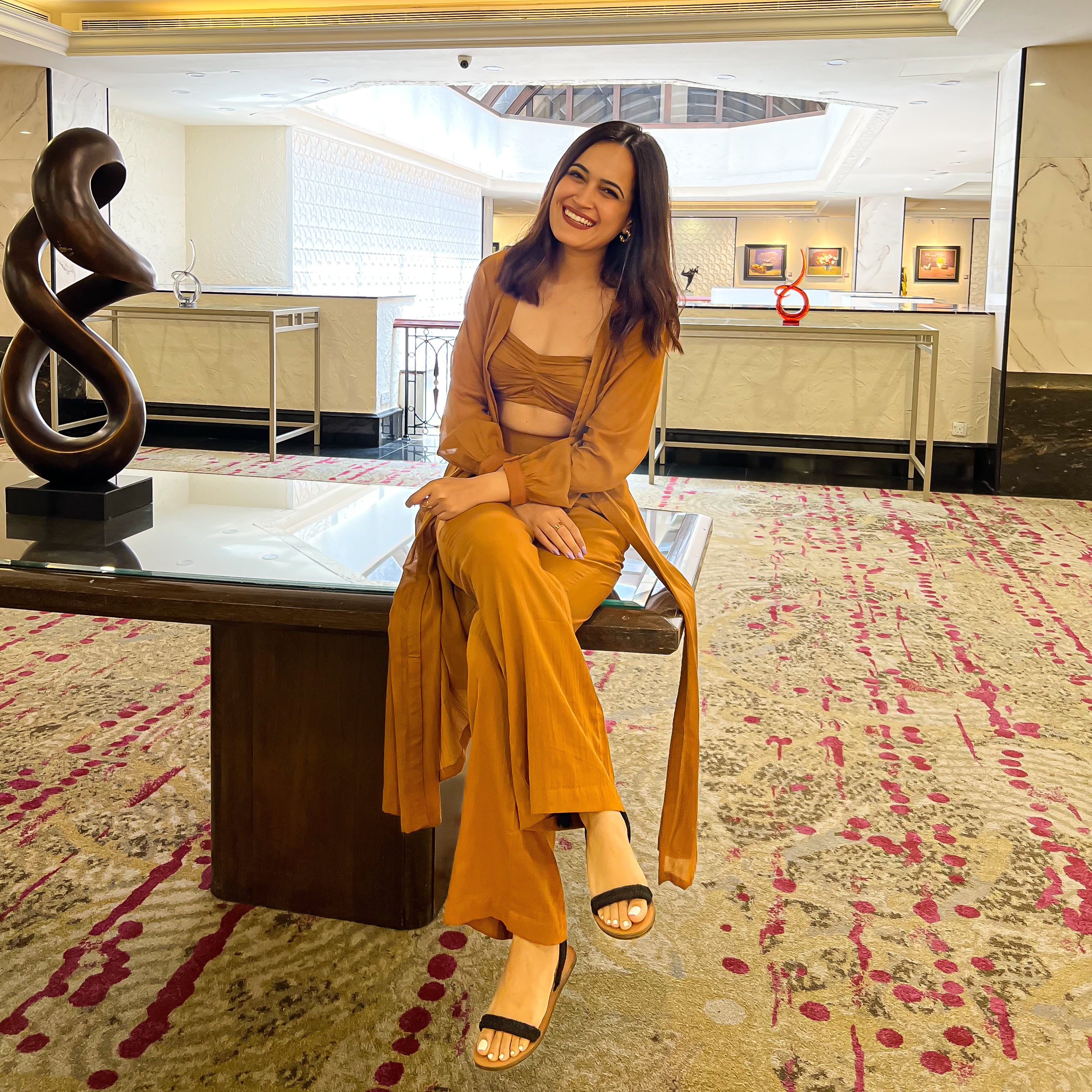 Gingerbread Mulmul Co-ord Set