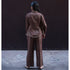 Brown Lurex Blazer Set
