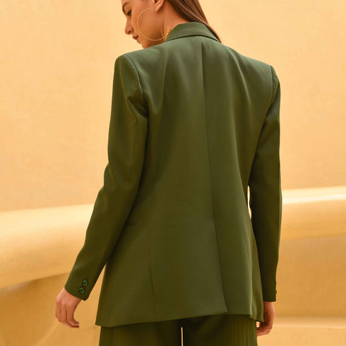 Retro Green Blazer Set